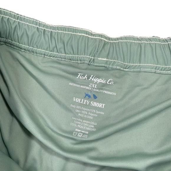 Fish Hippie Co. Meridian Volley Swim Shorts Tropical Palm-Mens XXL- NWT MSRP $85 - Picture 10 of 12
